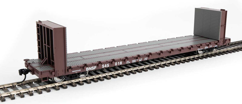 WalthersMainline 910-5858 60' Pullman-Standard Bulkhead Flatcar (48' IL) - Ready to Run -- BNSF