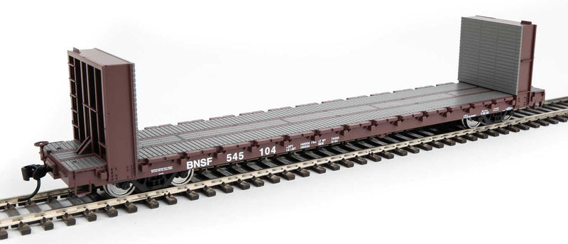 WalthersMainline 910-5860 60' Pullman-Standard Bulkhead Flatcar (48' IL) - Ready to Run -- BNSF