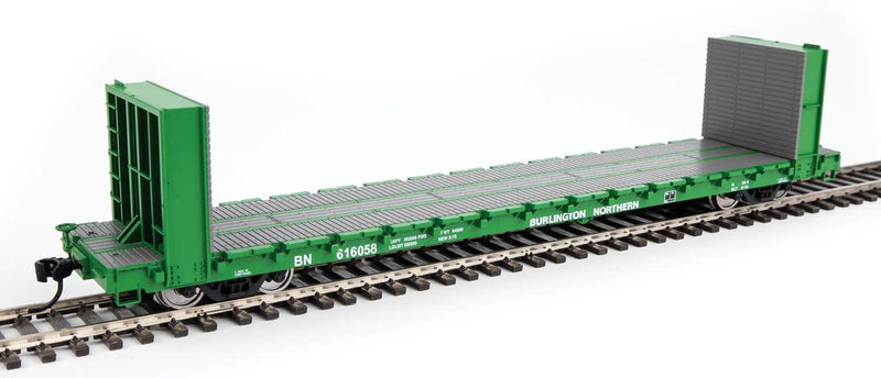 WalthersMainline 910-5863 60' Pullman-Standard Bulkhead Flatcar (48' IL) - Ready to Run -- Burlington Northern