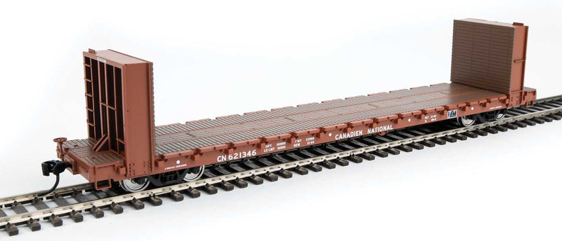 WalthersMainline 910-5866 60' Pullman-Standard Bulkhead Flatcar (48' IL) - Ready to Run -- Canadian National