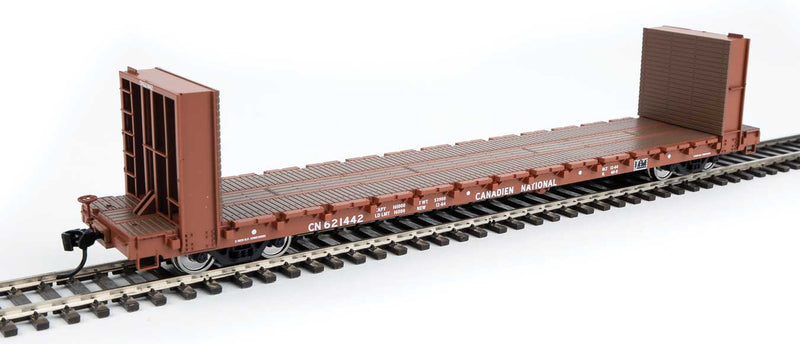 WalthersMainline 910-5867 60' Pullman-Standard Bulkhead Flatcar (48' IL) - Ready to Run -- Canadian National