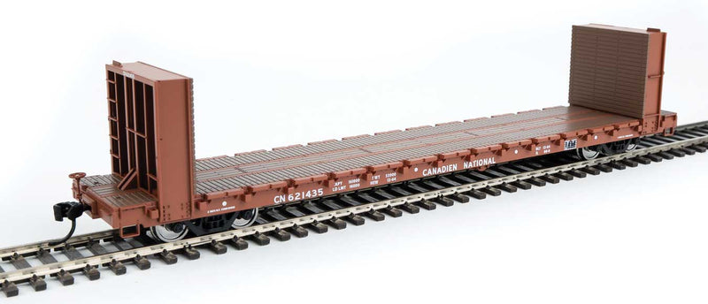 WalthersMainline 910-5868 60' Pullman-Standard Bulkhead Flatcar (48' IL) - Ready to Run -- Canadian National