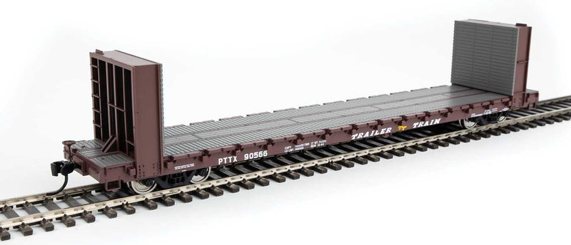 WalthersMainline 910-5873 60' Pullman-Standard Bulkhead Flatcar (48' IL) - Ready to Run -- Trailer Train