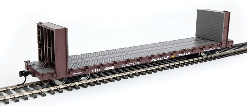 WalthersMainline 910-5874 60' Pullman-Standard Bulkhead Flatcar (48' IL) - Ready to Run -- Trailer Train