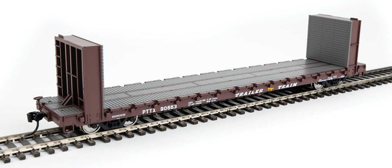 WalthersMainline 910-5876 60' Pullman-Standard Bulkhead Flatcar (48' IL) - Ready to Run -- Trailer Train