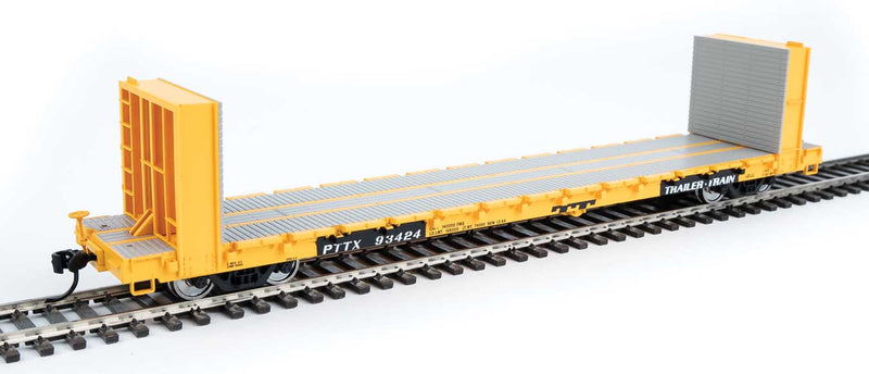 WalthersMainline 910-5877 60' Pullman-Standard Bulkhead Flatcar (48' IL) - Ready to Run -- PTTX