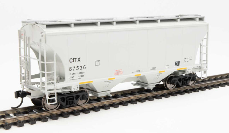 WalthersMainline 910-7569 39' Trinity 3281 2-Bay Covered Hopper - Ready to Run -- CIT Group CITX