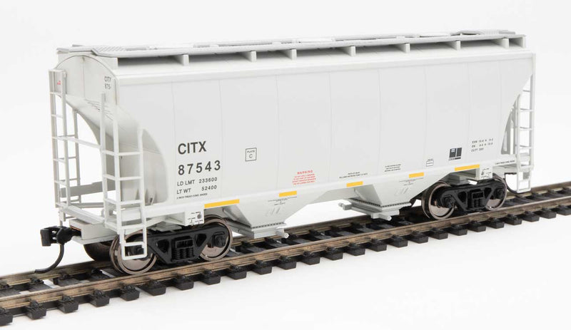 WalthersMainline 910-7570 39' Trinity 3281 2-Bay Covered Hopper - Ready to Run -- CIT Group CITX