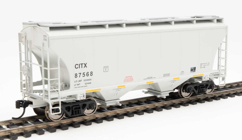 WalthersMainline 910-7571 39' Trinity 3281 2-Bay Covered Hopper - Ready to Run -- CIT Group CITX