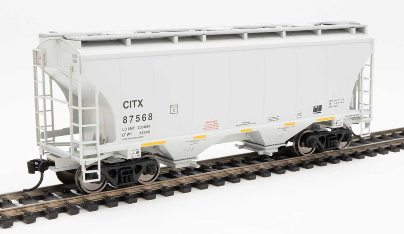 WalthersMainline 910-7571 39' Trinity 3281 2-Bay Covered Hopper - Ready to Run -- CIT Group CITX