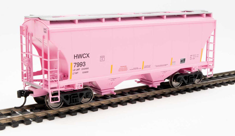 WalthersMainline 910-7581 39' Trinity 3281 2-Bay Covered Hopper - Ready to Run -- Halliburton HWCX