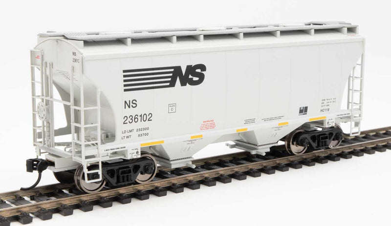 WalthersMainline 910-7587 39' Trinity 3281 2-Bay Covered Hopper - Ready to Run -- Norfolk Southern