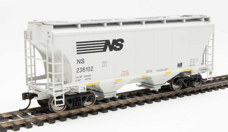 WalthersMainline 910-7587 39' Trinity 3281 2-Bay Covered Hopper - Ready to Run -- Norfolk Southern