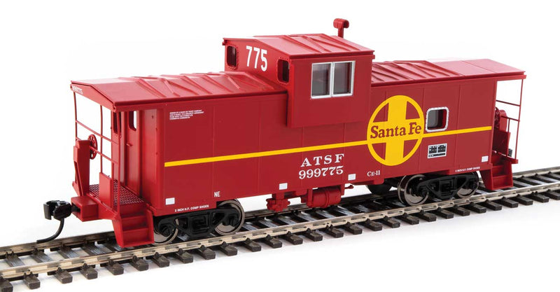 WalthersMainline 910-8709 International Extended Wide-Vision Caboose - Ready to Run -- Santa Fe