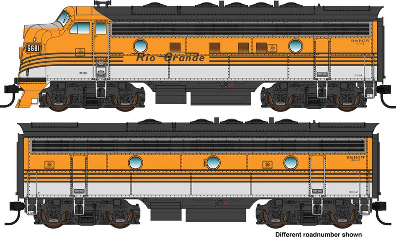 WalthersMainline 910-9954 EMD F7 A-B Set - Standard DC -- Denver & Rio Grande Western(TM)