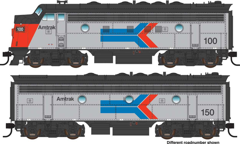 WalthersMainline 910-19957 EMD F7 A-B Set - ESU Sound and DCC -- Amtrak(R) #103, #151 (Phase I, silver, red, blue, black), HO