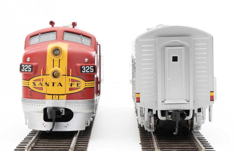 WalthersMainline 910-19960 EMD F7 A-B Set - ESU Sound and DCC -- Santa Fe #325L, #325A (Passenger Warbonnet, silver, red, black), HO