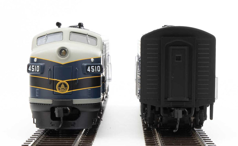 WalthersMainline 910-19964 EMD F7 A-B Set - ESU Sound and DCC -- Baltimore & Ohio #4510, #5476 (blue, gray, black, dulux), HO