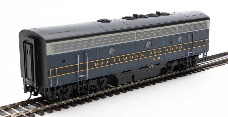 WalthersMainline 910-19965 EMD F7 A-B Set - ESU Sound and DCC -- Baltimore & Ohio #4536, #5496 (gray, blue, black, dulux), HO