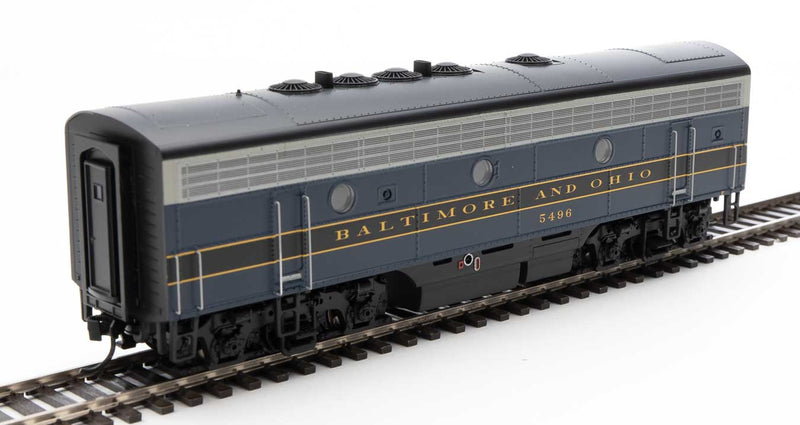 WalthersMainline 910-19965 EMD F7 A-B Set - ESU Sound and DCC -- Baltimore & Ohio #4536, #5496 (gray, blue, black, dulux), HO