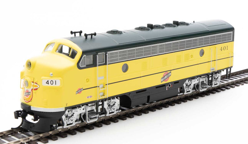 WalthersMainline 910-19968 EMD F7 A-B Set - ESU Sound and DCC -- Chicago & North Western(TM) #401, #410 (yellow, green, silver, black), HO