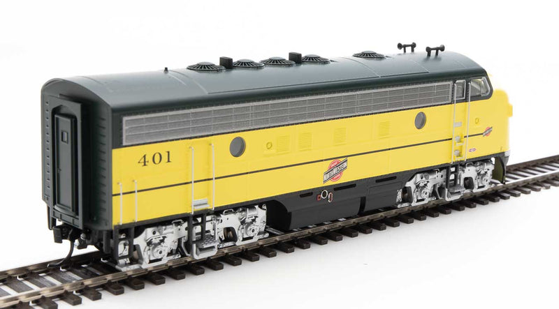 WalthersMainline 910-19968 EMD F7 A-B Set - ESU Sound and DCC -- Chicago & North Western(TM) #401, #410 (yellow, green, silver, black), HO