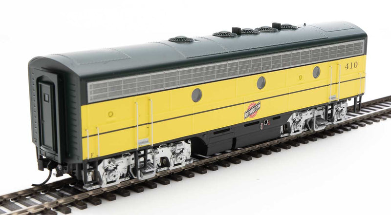 WalthersMainline 910-19968 EMD F7 A-B Set - ESU Sound and DCC -- Chicago & North Western(TM) #401, #410 (yellow, green, silver, black), HO