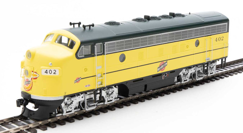 WalthersMainline 910-19969 EMD F7 A-B Set - ESU Sound and DCC -- Chicago & North Western(TM) #402, #411 (yellow, green, black, silver), HO