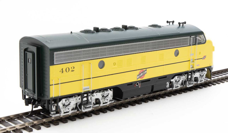 WalthersMainline 910-19969 EMD F7 A-B Set - ESU Sound and DCC -- Chicago & North Western(TM) #402, #411 (yellow, green, black, silver), HO