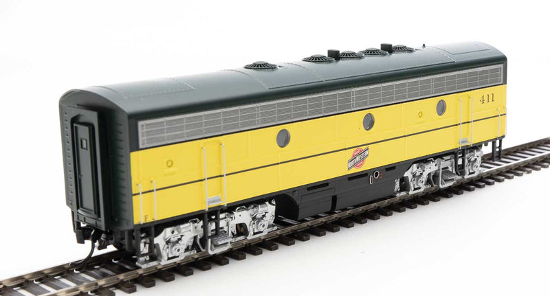 WalthersMainline 910-19969 EMD F7 A-B Set - ESU Sound and DCC -- Chicago & North Western(TM) #402, #411 (yellow, green, black, silver), HO