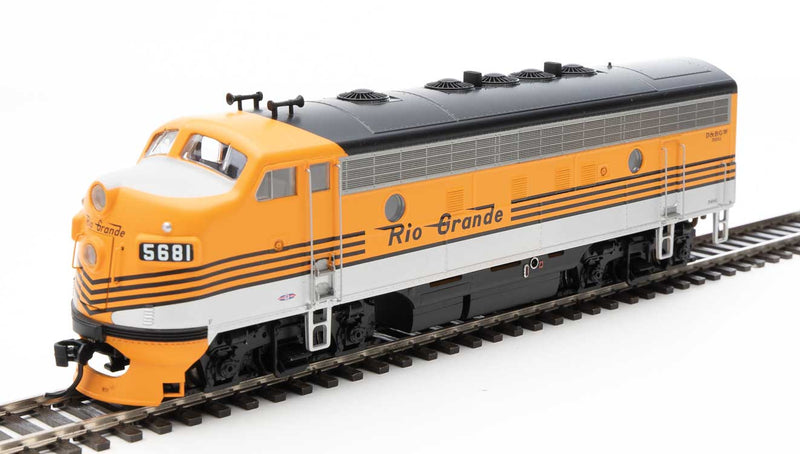 WalthersMainline 910-19971 EMD F7 A-B Set - ESU Sound and DCC -- Denver & Rio Grande Western(TM) #5681, #5682 (Grande Gold, silver, black), HO