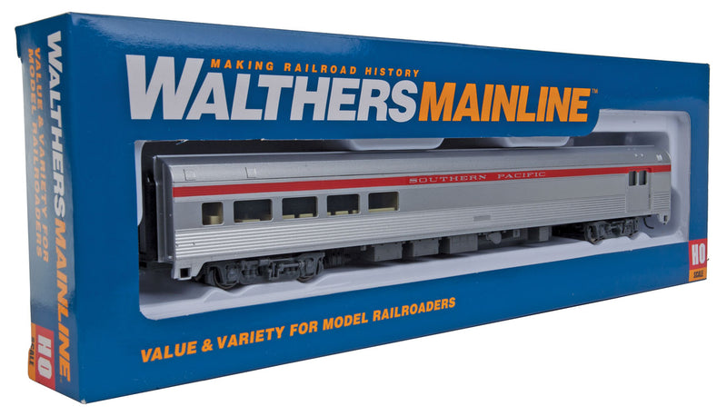 WalthersMainline 910-30057 85' Budd Baggage-Lounge - Ready to Run -- Southern Pacific (silver, red), HO Scale