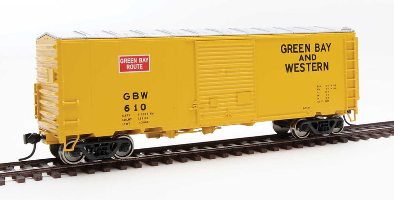 WalthersMainline 910-45004 40' ACF Modernized Welded Boxcar w/8' Youngstown Door - Ready to Run -- Green Bay & Western