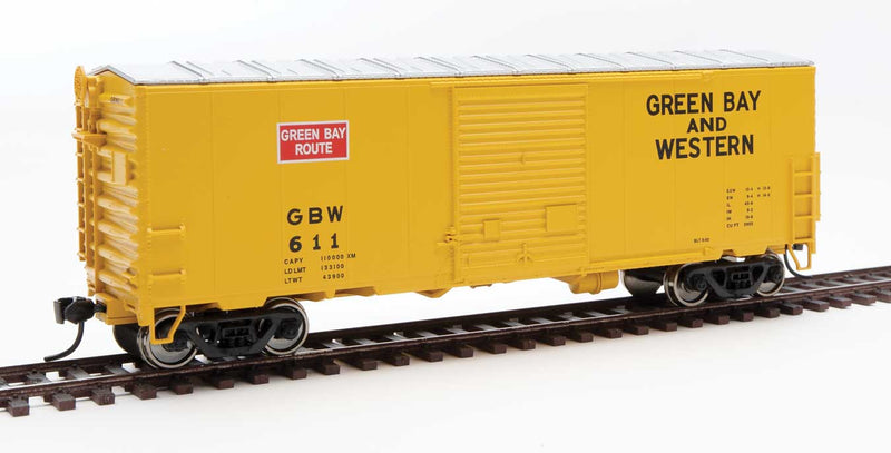 WalthersMainline 910-45005 40' ACF Modernized Welded Boxcar w/8' Youngstown Door - Ready to Run -- Green Bay & Western