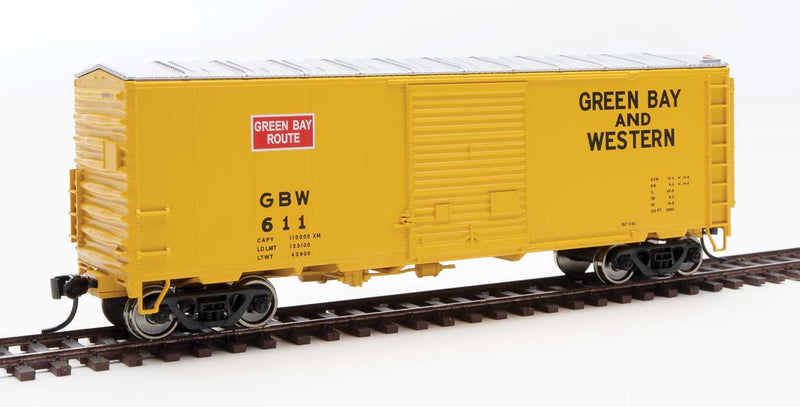 WalthersMainline 910-45005 40' ACF Modernized Welded Boxcar w/8' Youngstown Door - Ready to Run -- Green Bay & Western