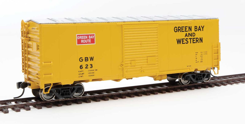 WalthersMainline 910-45006 40' ACF Modernized Welded Boxcar w/8' Youngstown Door - Ready to Run -- Green Bay & Western