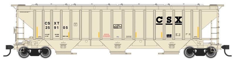 WalthersMainline 910-49009 Trinity 4750 3-Bay Covered Hopper - Ready to Run -- CSX