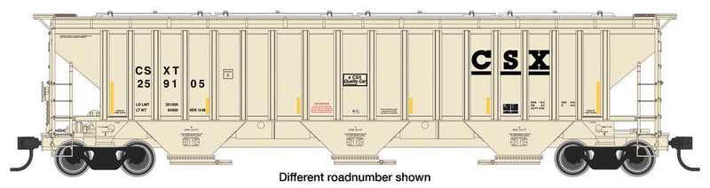 WalthersMainline 910-49010 Trinity 4750 3-Bay Covered Hopper - Ready to Run -- CSX