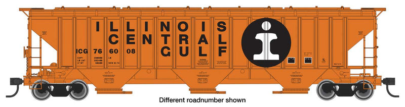 WalthersMainline 910-49014 Trinity 4750 3-Bay Covered Hopper - Ready to Run -- Illinois Central Gulf