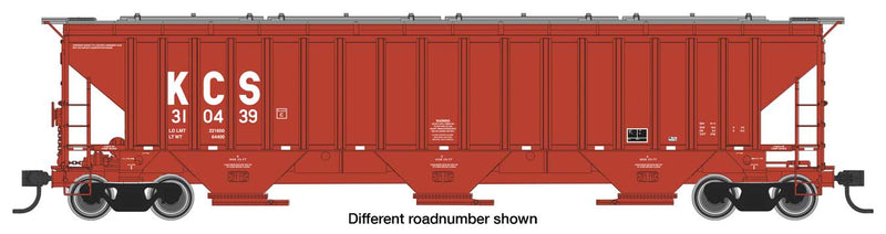 WalthersMainline 910-49018 Trinity 4750 3-Bay Covered Hopper - Ready to Run -- Kansas City Southern