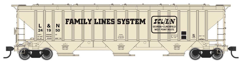 WalthersMainline 910-49021 Trinity 4750 3-Bay Covered Hopper - Ready to Run -- Louisville & Nashville