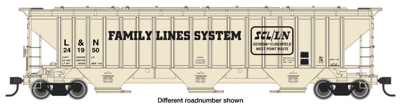 WalthersMainline 910-49022 Trinity 4750 3-Bay Covered Hopper - Ready to Run -- Louisville & Nashville