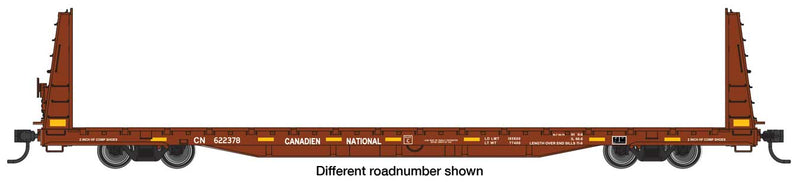 WalthersMainline 910-50606 68' Bulkhead Flatcar - Ready to Run -- Canadian National