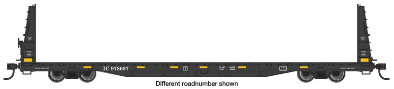 WalthersMainline 910-50608 68' Bulkhead Flatcar - Ready to Run -- Illinois Central