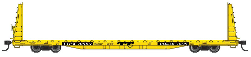 WalthersMainline 910-50613 68' Bulkhead Flatcar - Ready to Run -- TTPX