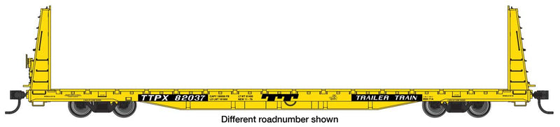 WalthersMainline 910-50614 68' Bulkhead Flatcar - Ready to Run -- TTPX