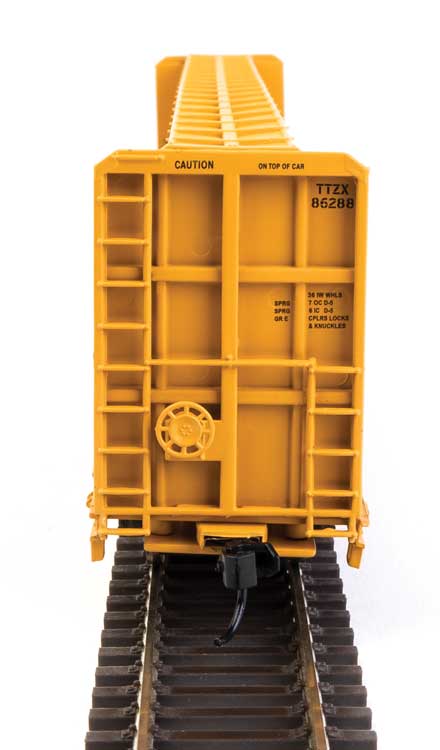 WalthersMainline 910-50727 72' Centerbeam Flatcar w/Standard Beam - Ready to Run -- Trailer Train TTZX