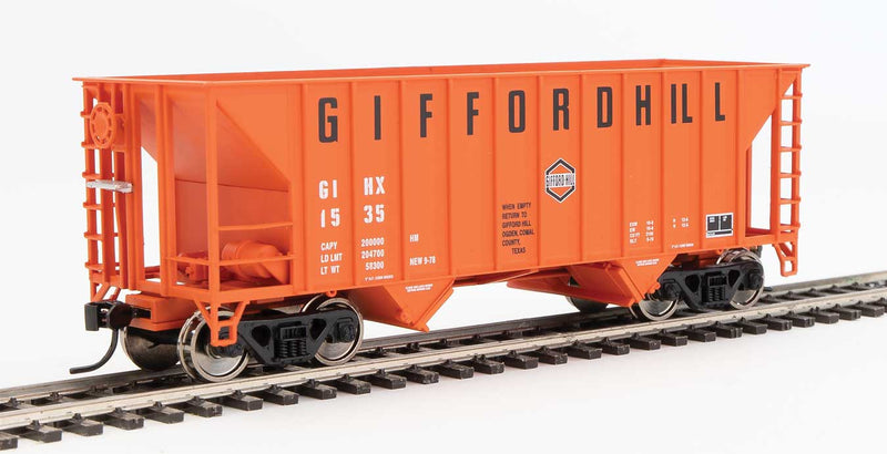 WalthersMainline 910-56603 34' 100-Ton 2-Bay Hopper - Ready to Run -- Gifford Hill GIHX