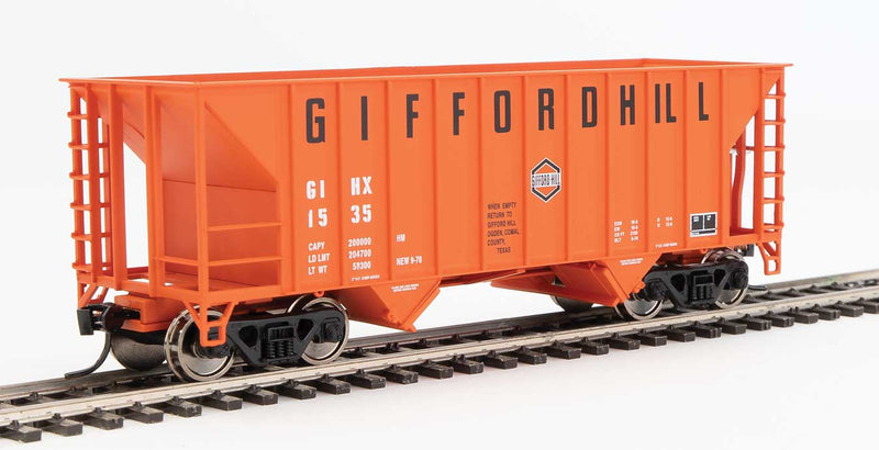 WalthersMainline 910-56600 34' 100-Ton 2-Bay Hopper - Ready to Run -- Gifford Hill GIHX