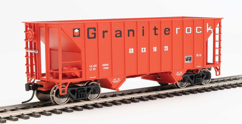 WalthersMainline 910-56610 34' 100-Ton 2-Bay Hopper - Ready to Run -- Granite Rock GRCX